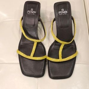 Vintage Fendi Beaded Sandals.  Size 8.5